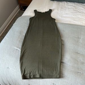 Marine Layer Lexi Forest Green Tank Dress - Medium